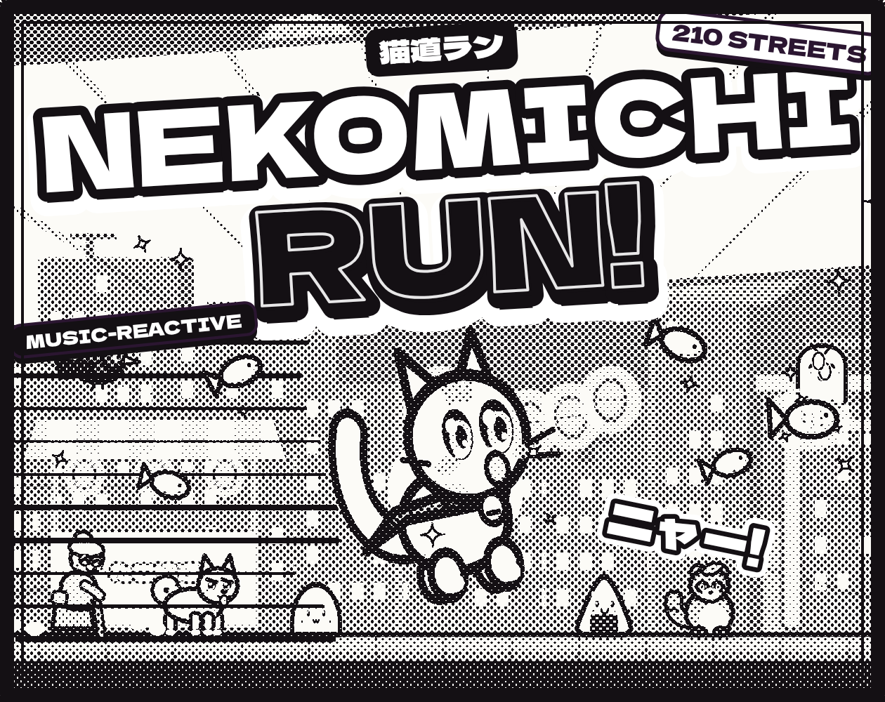 Nekomichi Run — music-reactive cat runner game